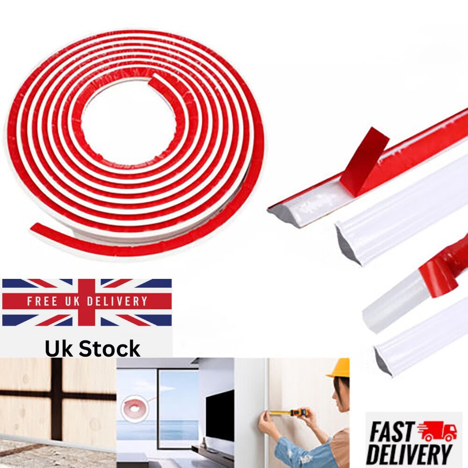 Selfadhesive Wall Corner Trim Molding Line Ceiling Edge Skirting Caulk