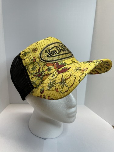 Yellow Flower Von Dutch Snapback Mesh 