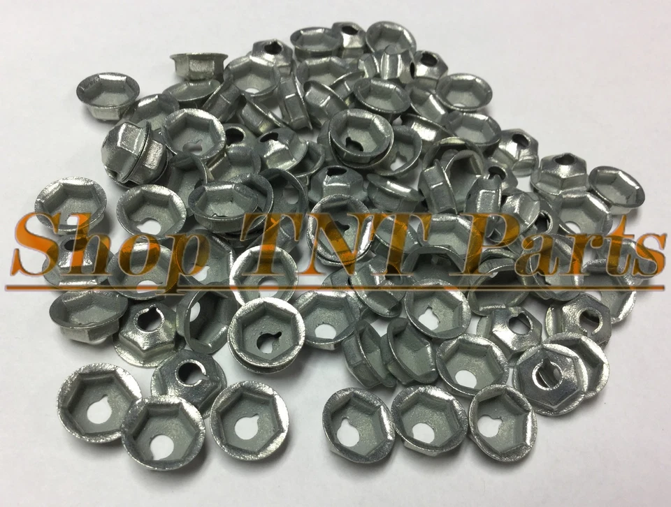100pc Washer Lock Trim Nuts Thread Cutting #10-32 Zinc Coated Pal Nut Mopar  - Image 1 of 1