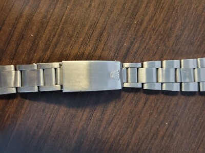 Vintage 1960s Rolex Steel Folded Link 19mm 7835 Bracelet With 357 Ends 