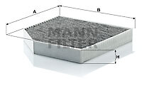 Mann-Filter CUK 2641 Filter, Innenraumluft FÜR Audi Audi (Faw) Bentley