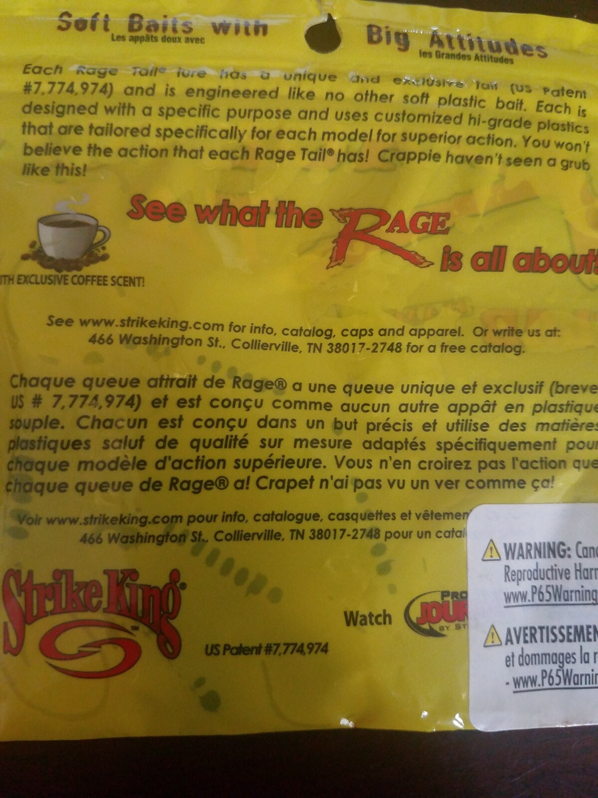 Strike King Rage Tail Crappie Grub 10 PK 2"  - Image 5