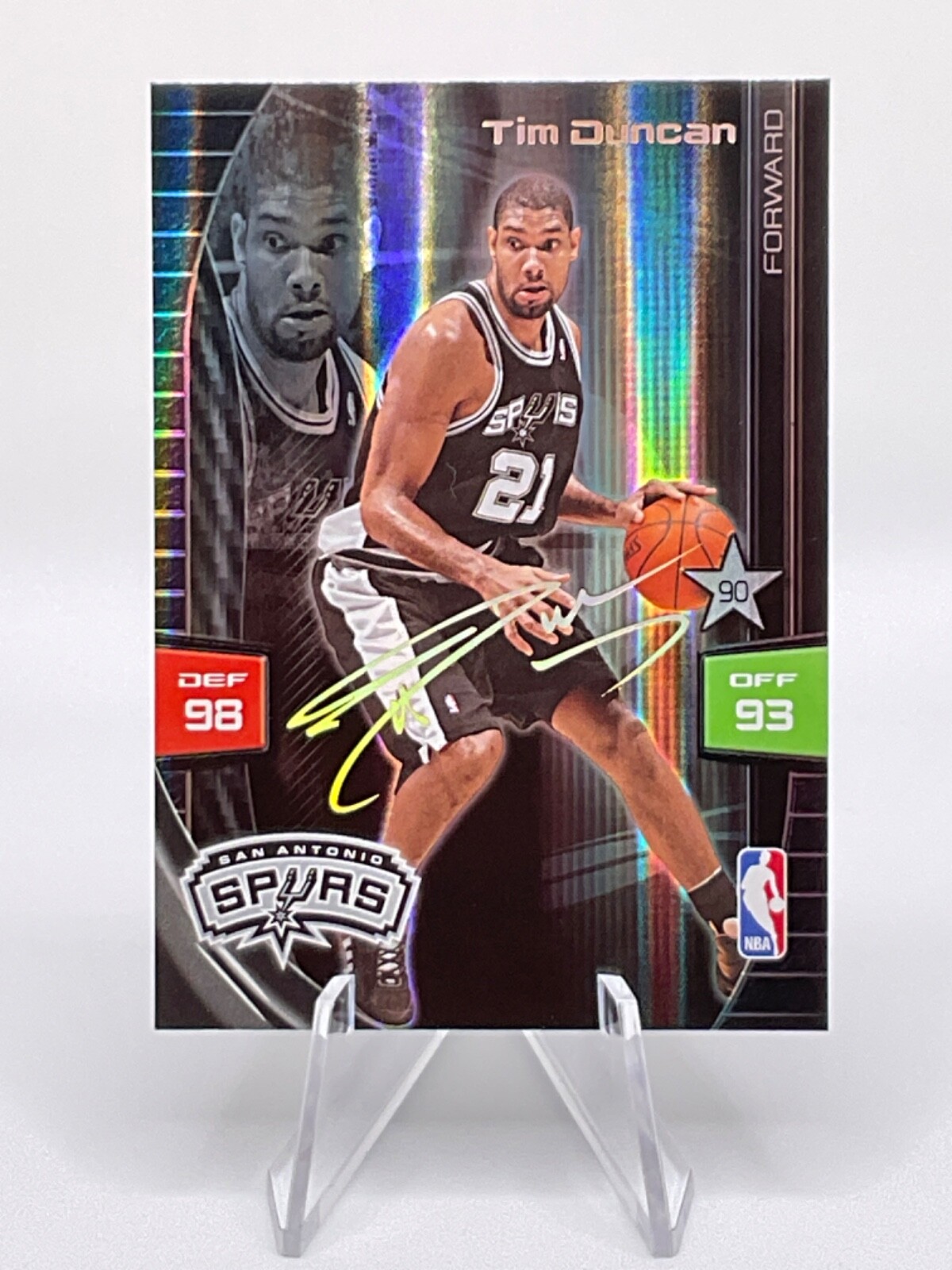 Tim Duncan 2009-10 Panini Adrenalyn XL Extra Signature HOF Spurs Sharp!