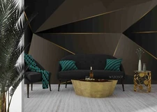 3D Abstract Geometric Wallpaper Wall Mural Removable Self-adhesive Sticker7865