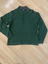 Cutter  Buck Mens 1/4 Zip Knit Pullover Forest Green M