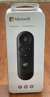 Microsoft Presenter + Black - Wireless Connectivity - Rechargeable Battery