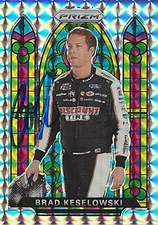 AUTOGRAPHED Brad Keselowski 2020 Panini Prizm Racing STAINED GLASS PRIZM (#2 Dis