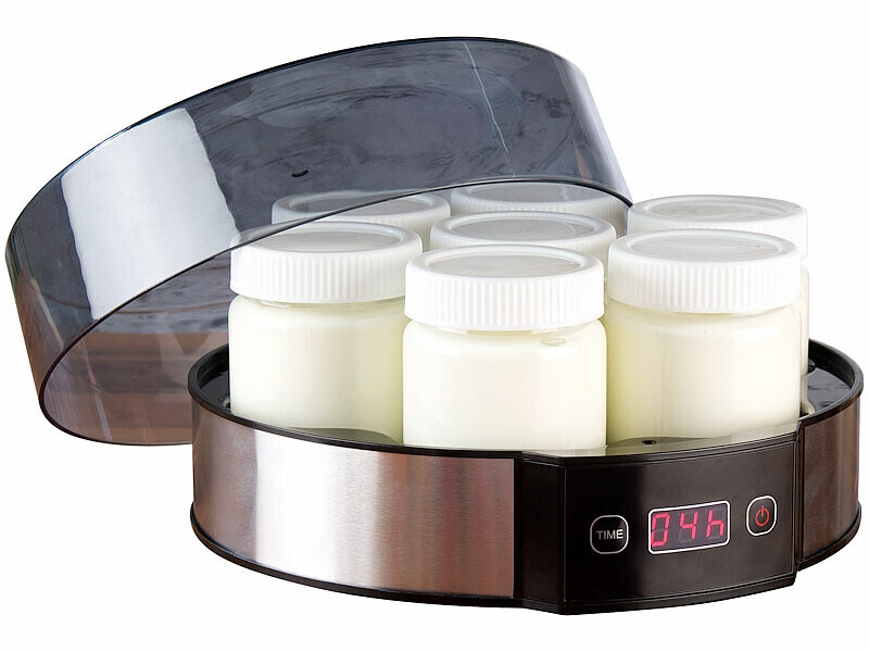 Yaourtière programmable Rosenstein 20W arrêt automatique 7 pots verre