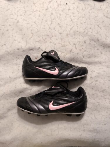 Nike Premier FGR Girl's Soccer Cleats Black Perfect Pink Silver Grey Size 3.5Y - Imagen 1 de 9