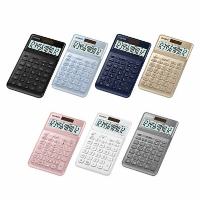 CASIO JW-200SC 12-Digit Desktop Calculator, Tax & Exchange 7 Colors