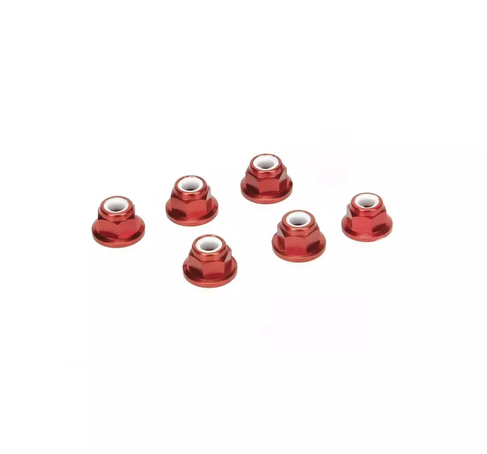 Aluminum Alloy M4 Lock Nuts 4mm 6Pcs Fits For LOSI 1/10 22S 2WD Rc car TLR336001 - Image 4 of 4