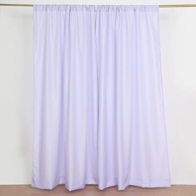 LAVENDER 2 Drapery Panels 8 ft Polyester Backdrop CURTAINS Rod Pockets Party
