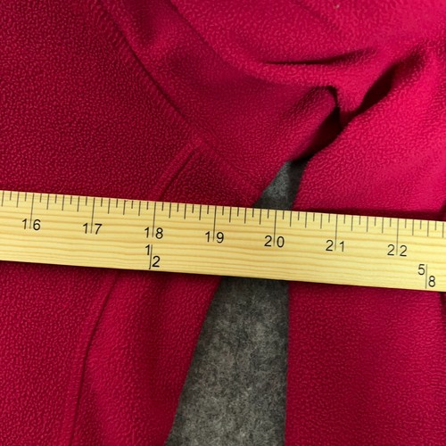 Cabelas Womens Sweater Small Pink Fleece Quarter Zip Outdoor Pullover Solid Top - Picture 11 of 11