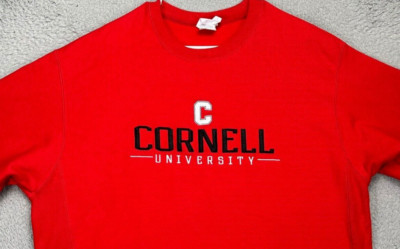 Cornell University Sweater Men XL Reverse Weave Red Crewneck Sweatshirt Champion