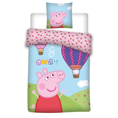 New Lovely Peppa Pig Balloon Baby Toddler Bedding Set 100 Cotton