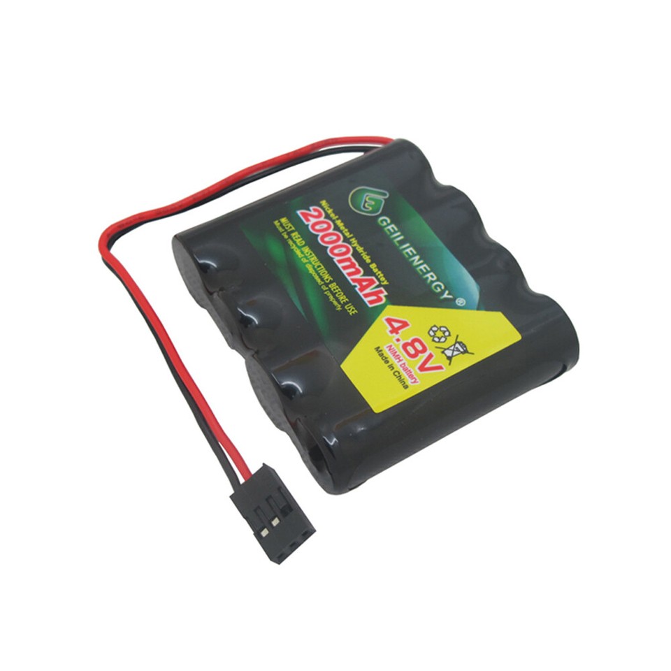 Receiver Rx Battery 2-Pack 4.8V NiMH 2000mAh Rx Receiver Straight Battery Pack for RC Car ...