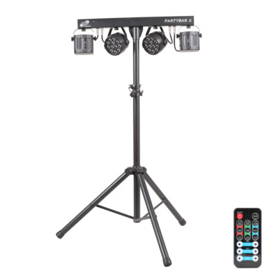 ETEC LED PARTYBAR 2 Kompakt Derby Lichtset DMX LED Scheinwerferset T-BAR DJ Club