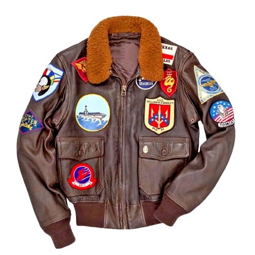 Authentic ☆本革☆短丈“bomber military jacket AstitchIn New Men's Fashion Air Force A-2 Flight Bomber