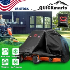 Zero-Turn Riding Lawn Mower Cover Waterproof 420D Tractor Protector Up to 60"