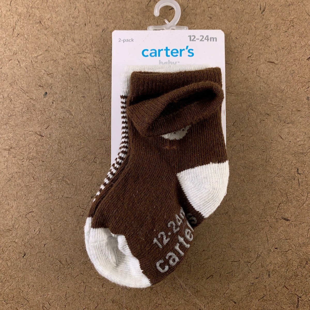 Carter's Baby Size 12-24 Months Brown 2-Pack Thanksgiving Booties
