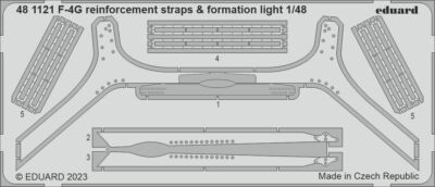 MW22 EDUARD 481121 F-4G REINFORCEMENT STRAPS & FORMATION LIGHTS 1/48  PE SET for