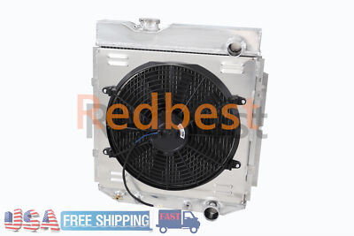 259 3Row Aluminum RADIATOR+Shroud 14''Fan Fit Ford Mustang Falcon Comet 1960-1966