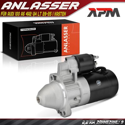 Anlasser Starter 2.2 kW 9 Zähnez. für Audi 100 4A A6 VW LT 28-35 I Fiat Croma