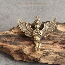 Antique Brass Handmade Angel Pendant Pure Copper Cupid Ornament