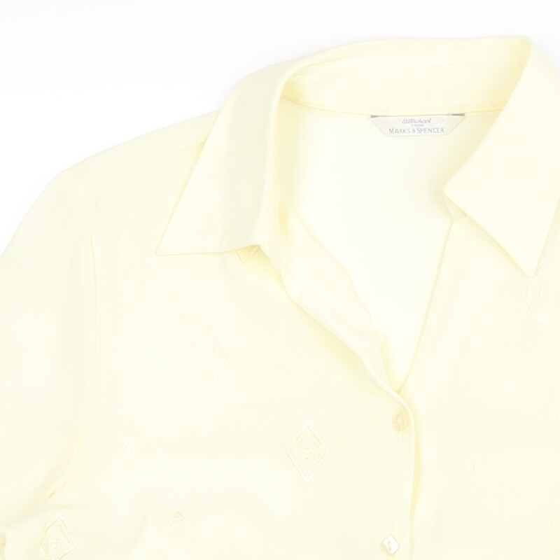 St Michael Womens Yellow Polyester Basic Blouse S… - image 5
