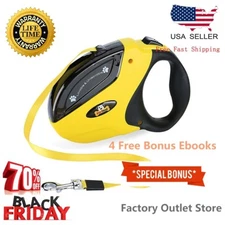 Dog Leash Retractable Walking Collar For Small Pet with Lock Nylon 10 Ft