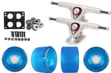 Paris 180 Raw Longboard Trucks Wheels Package Bigfoot 70mm Pathfinders Blue