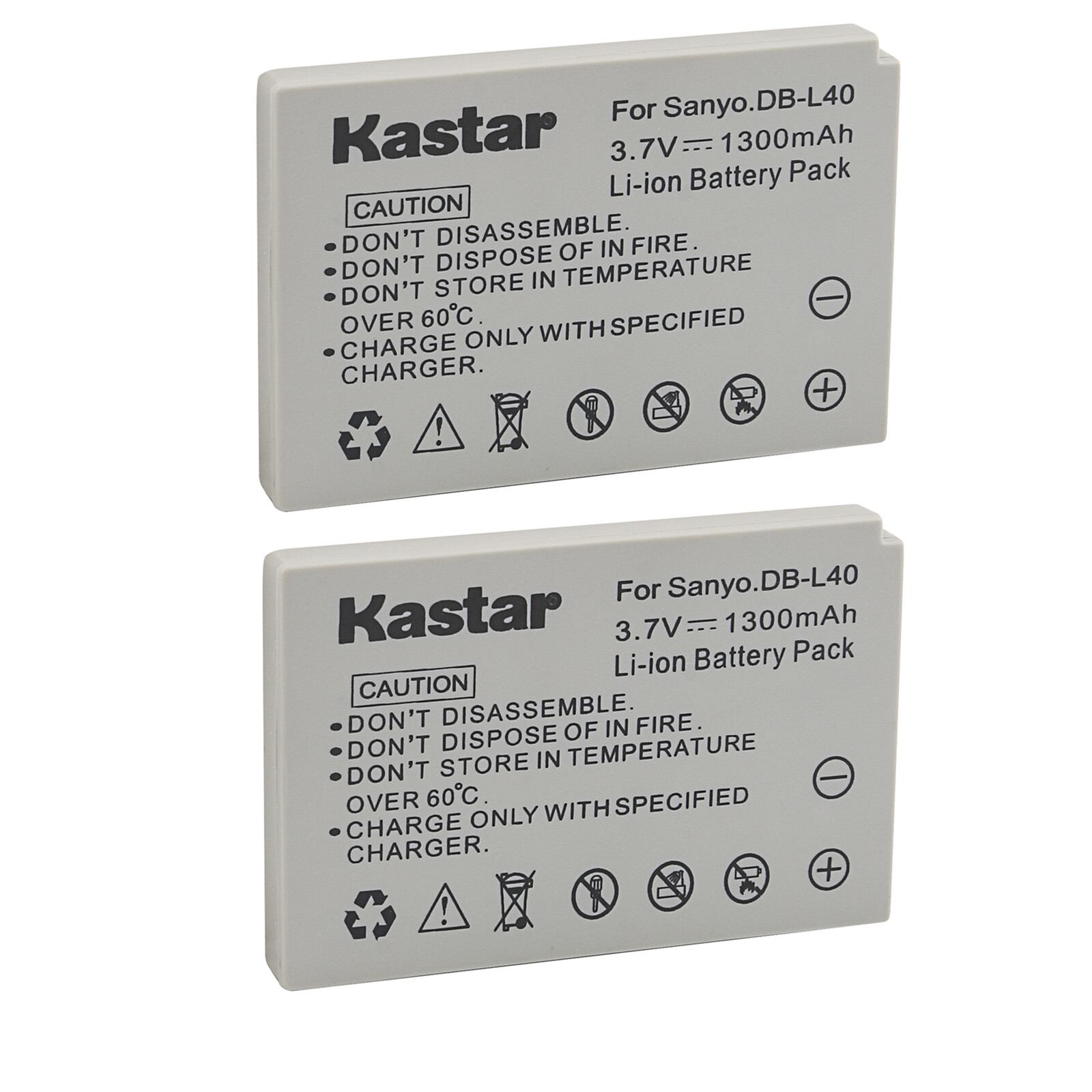 Kastar Replacement Battery Pack for Sanyo DB-L40 DB-L40AU DBL40 Camera Battery