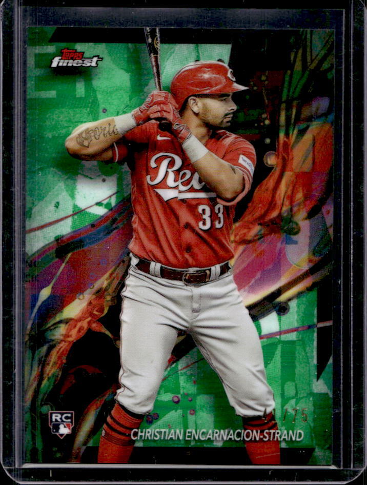 2024 Topps Finest Christian Encarnacion-Strand Green Refractor RC #/75 #4