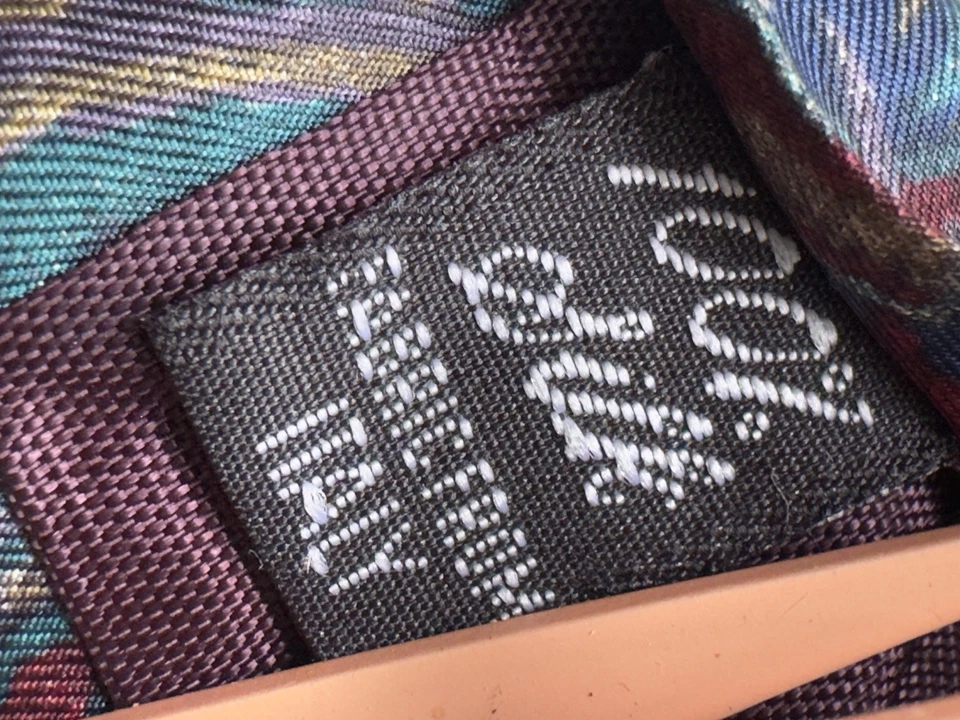 Corbata Oakton Ltd. 100 % seda para hombre clásica patrón cachemir - multicolor vintage Foto 2 de 4