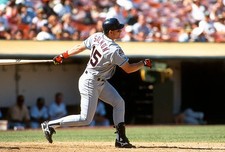 Tim Salmon California Angles bats v the Oakland Athletics at an ML- Old Photo 5
