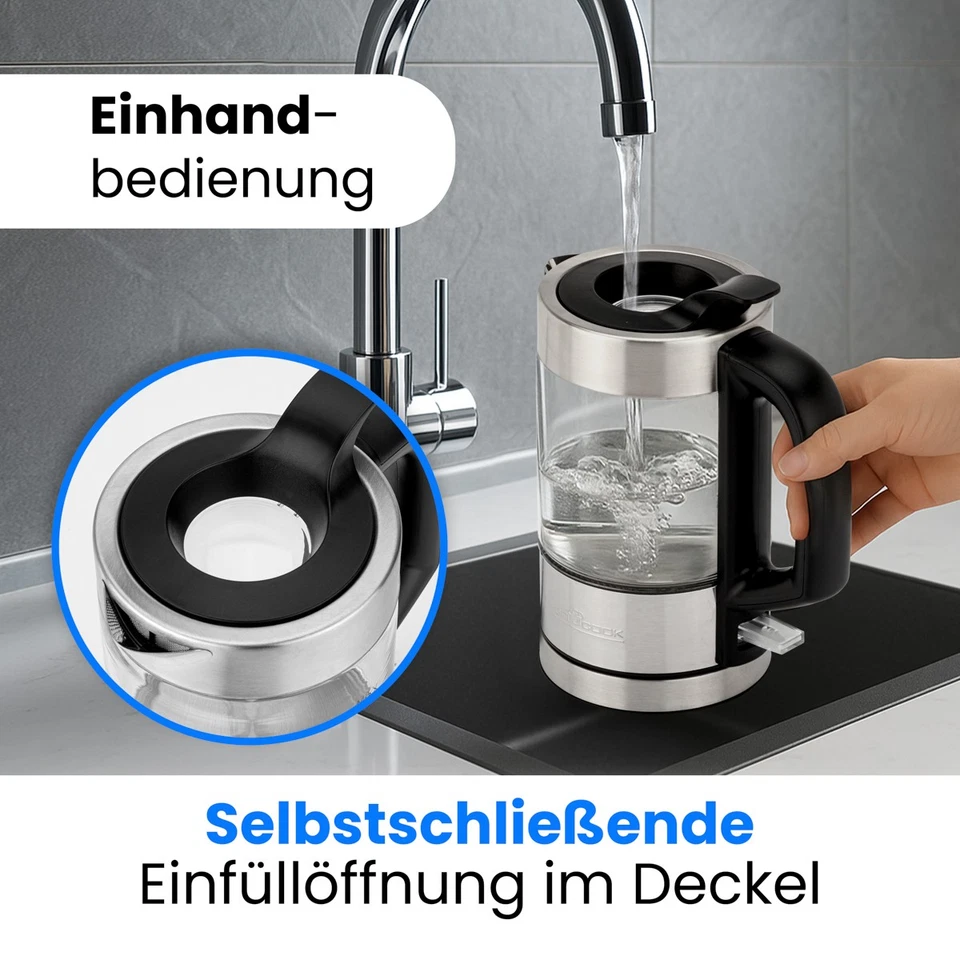 ProfiCook Wasserkocher PC-WKS 1228|Füllmenge 0,5 Liter|LED|Ein-Hand-Bedienung - Bild 3 von 4