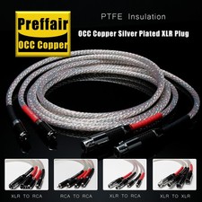 Pair OCC Copper with Silver Plated Wire HIFI Audio Interconnect XLR/RCA Cable