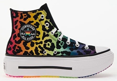 Converse Chuck Taylor‎ All Star Hi Lift Platform Pride Mens 6.5 Womens 8.5 Black Converse Chuck Taylor Platform Hi Sneakers Pride Unisex  main image 4