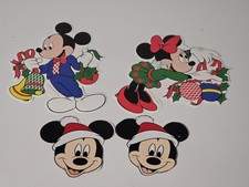 Vintage Disney Christmas Mickey Mouse Minnie Die Cuts