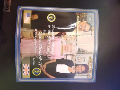Obama Michelle First Lady Stamps and Queen Elizabeth