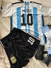 Fu&szlig;ball Trikot Kinder 146/152 Neu Mit Etikett Messi argentinisches Trikot