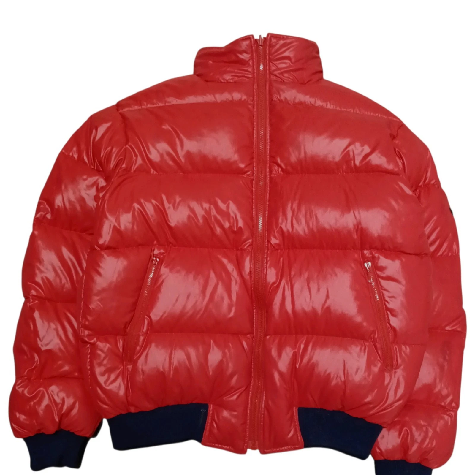 Moncler Vintage Reversible Down Puffer Jacket Red/Blue Quilted Full Zip Mens M image 2