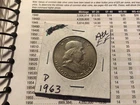 1963 D FRANKLIN SILVER HALF DOLLAR (90%)