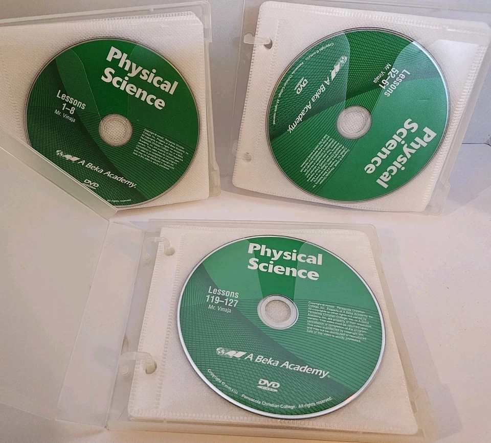 ABEKA Physical Science Lessons 1-170 Complete DVD Set Mr. Vinaja Homeschool - Image 2 of 2