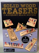 Solid Wood Teasers 7 Challenging Brain Busters Puzzle Set Great Christmas Gift