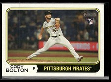2023 Topps Heritage High Number Cody Bolton RC #607 Pittsburgh Pirates