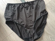 Ladies black micro fibre high leg briefs knickers 18/20 M&Co