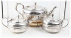 Ranleigh Sterling Silver Plate Twist Border Teapot, Creamer & Sugar Bowl Set