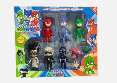 Pj Masks 9-teiliges Actionfiguren- und Zubehör-Geschenkset für Kinder