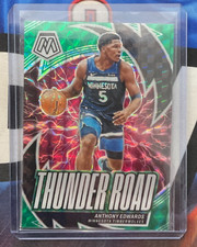 2023-24 Panini Mosaic Basketball #5 Anthony Edwards Thunder Road Green Mosaic